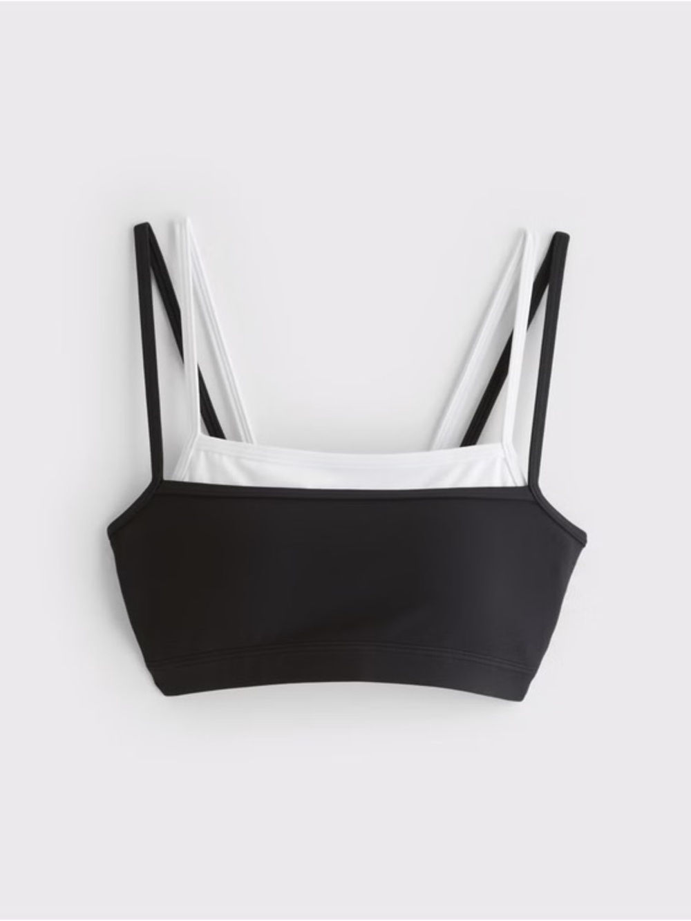 Abercrombie & Fitch YPB Studio Flex Black & White Double Layer Sports Bra L